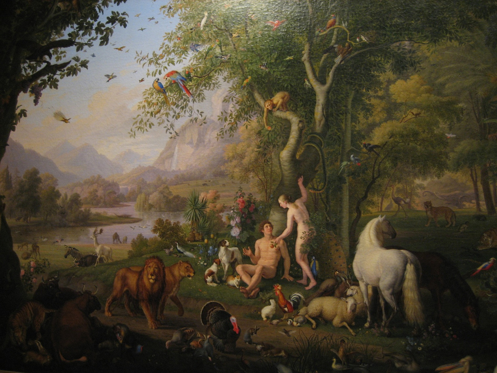 1024x768 Vatican Tour Adam And Eve In The Garden Of Eden This - Adam And Eve In The Garden Of Eden Painting