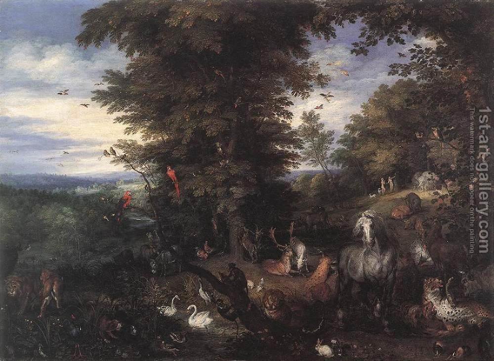 1000x731 Adam And Eve In The Garden Of Eden 1610s Jan The Elder Brueghel - Adam And Eve In The Garden Of Eden Painting
