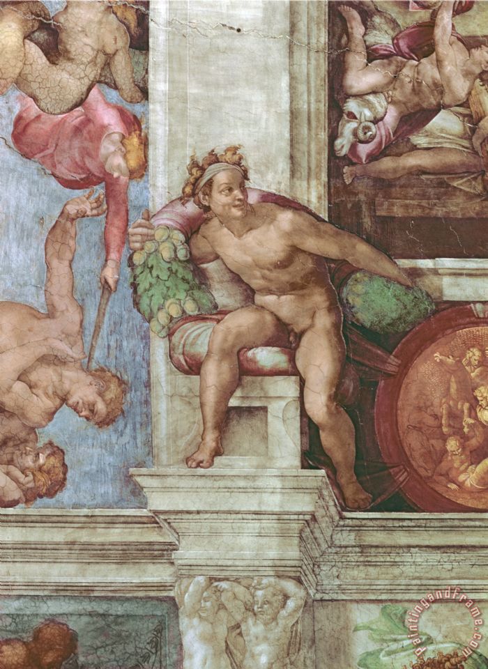 Adam And Eve Painting Michelangelo At Paintingvalley Com Explore