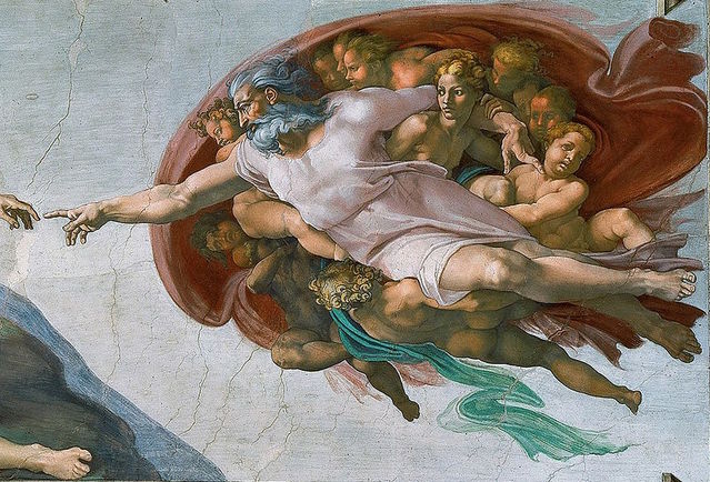 639x434 The Creation Of God Psychology Today - Adam And God Painting