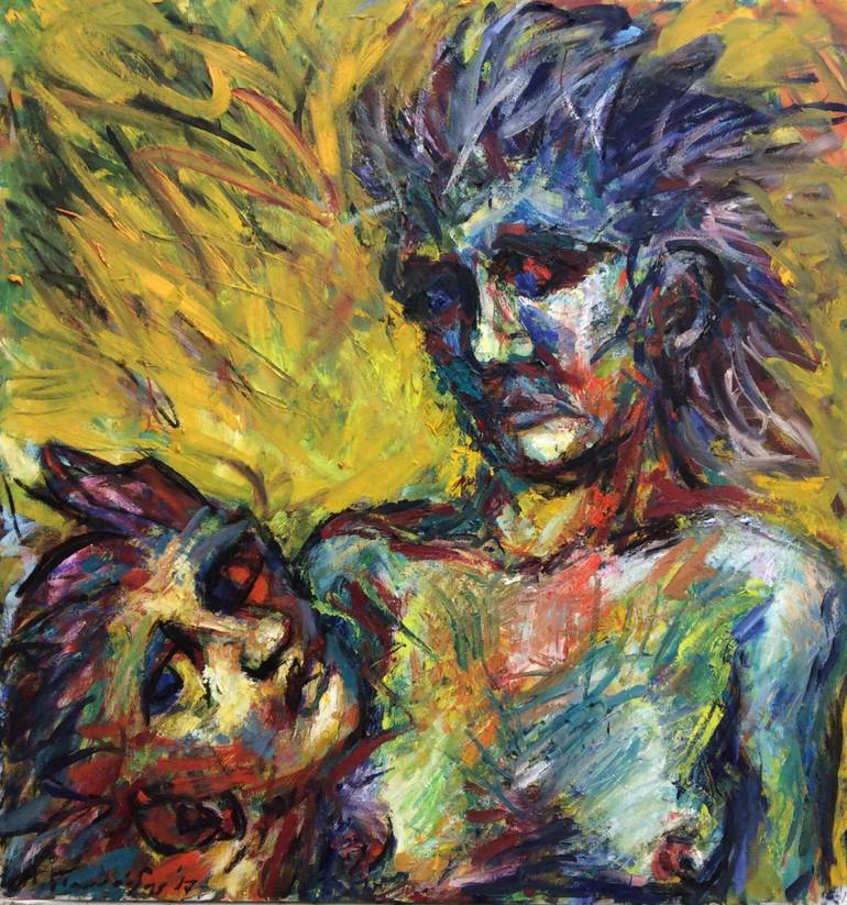 770x823 Saatchi Art Adam And Eve Painting By - Adam Eve Painting