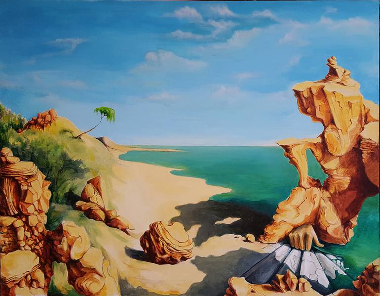 770x599 Saatchi Art Adam Amp Eve Painting By Gigi Malania - Adam Painting