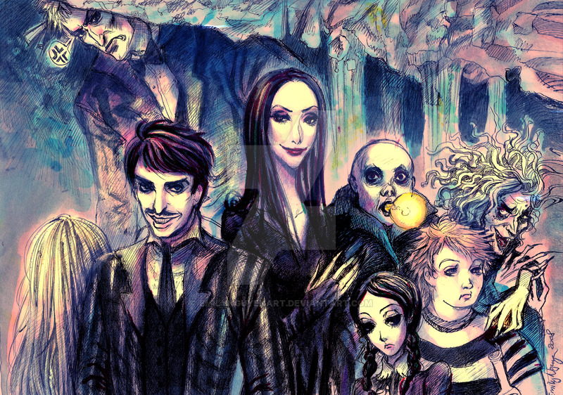800x562 Addams Family By Emilynguyenart - Addams Family Painting
