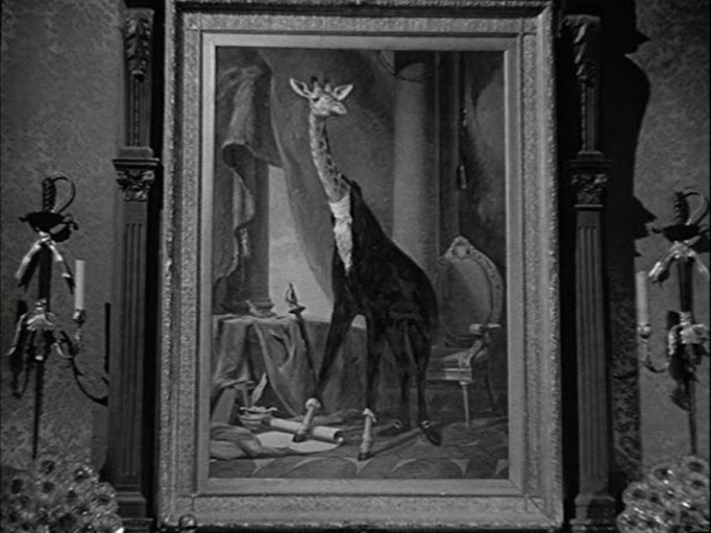 1024x768 Giraffe Painting From The Addams Family House - Addams Family Painting