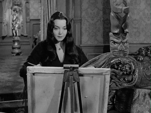 500x375 The Addams Family Painting Gif - Addams Family Painting
