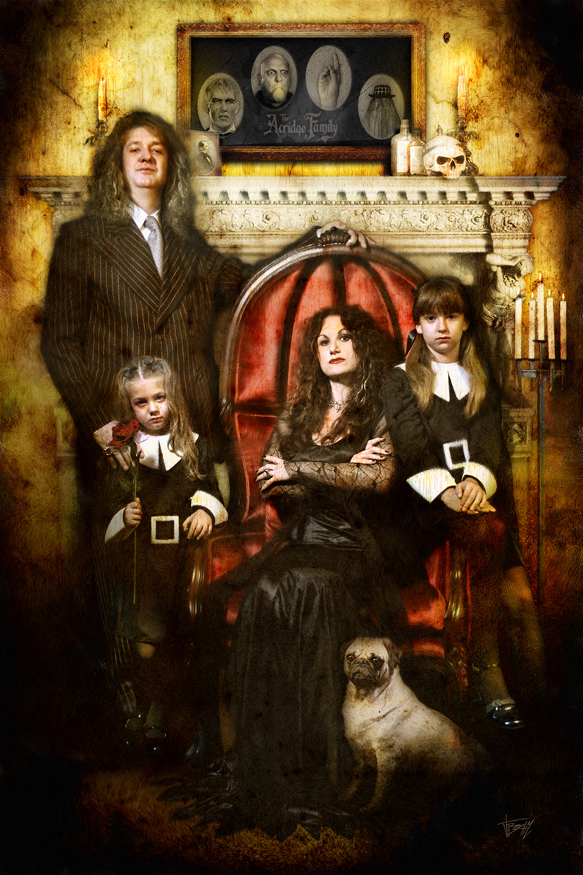 828x1242 Addams Family Inspired Portrait - Addams Family Painting