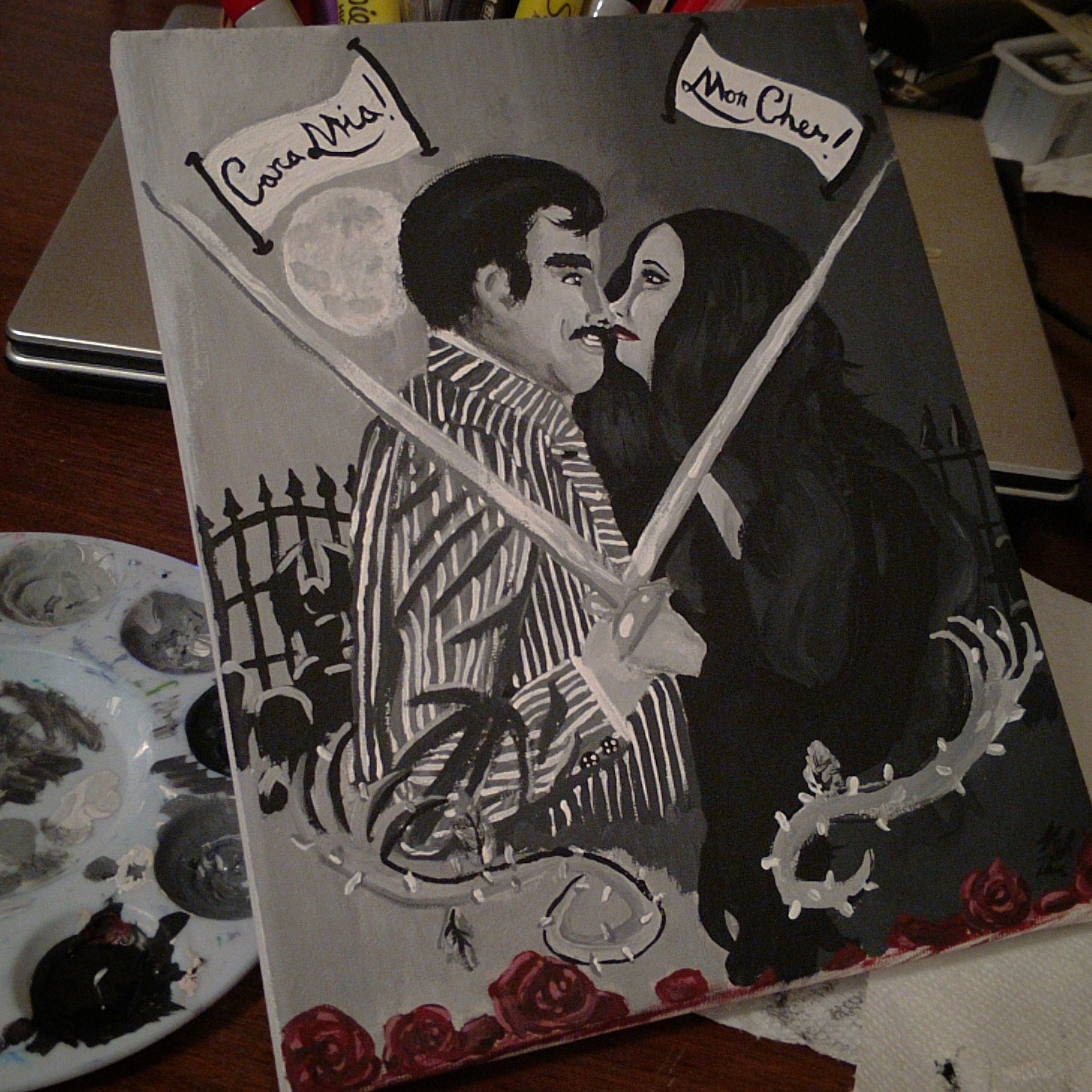 1458x1458 Addams Family Painting - Addams Family Painting