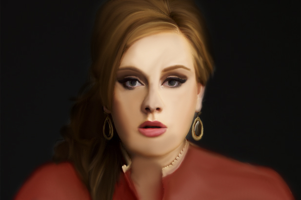 617x409 Adele Digital Painting By Soph Lw - Adele Painting Pictures