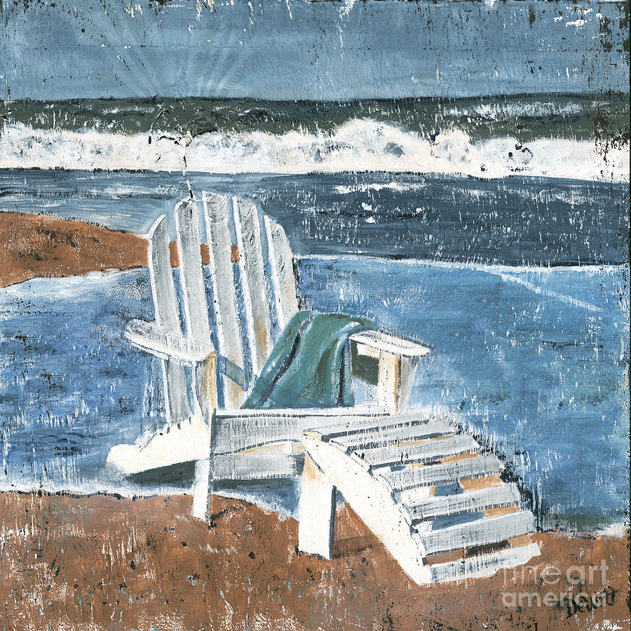 900x900 Adirondack Chair Painting By Debbie Dewitt - Adirondack Chair Painting Canvas