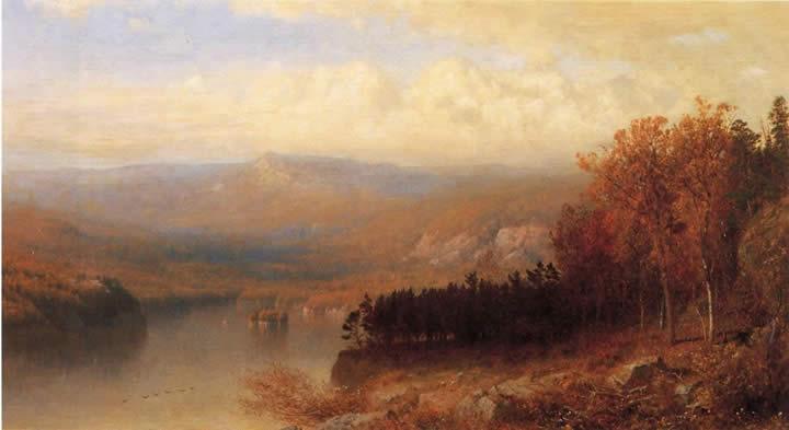 720x393 Alexander Helwig Wyant Adirondack Scene In Autumn Painting - Adirondack Painting