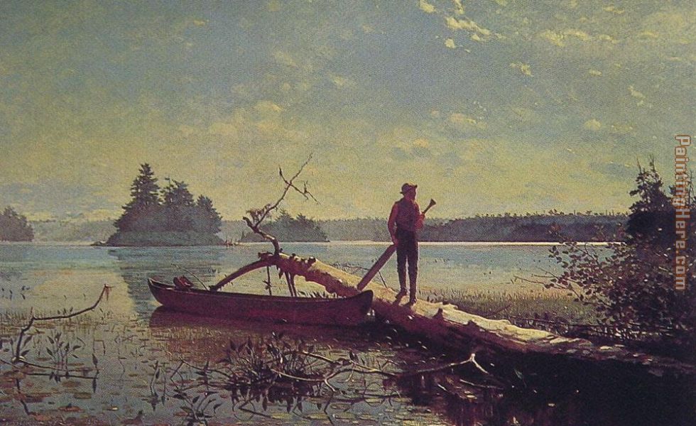 980x600 Winslow Homer An Adirondack Lake Painting Anysize 50% Off - Adirondack Painting