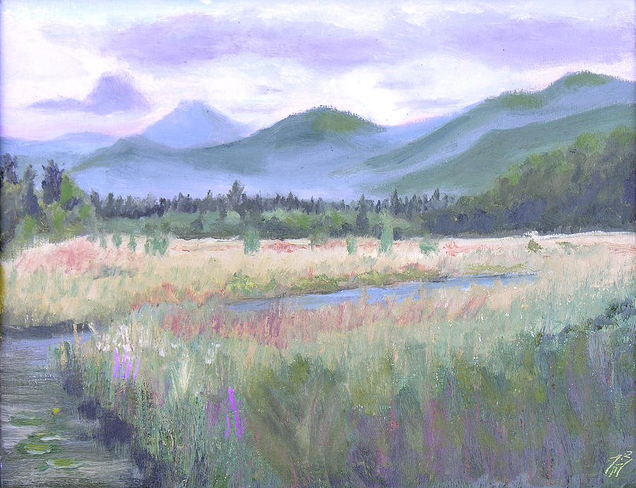 900x691 Adirondack Mountains 2 Painting By Robert P Hedden - Adirondack Painting