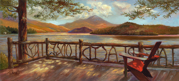 576x263 Adirondack Paintings And Rustic Art By Rhea Costello - Adirondack Painting