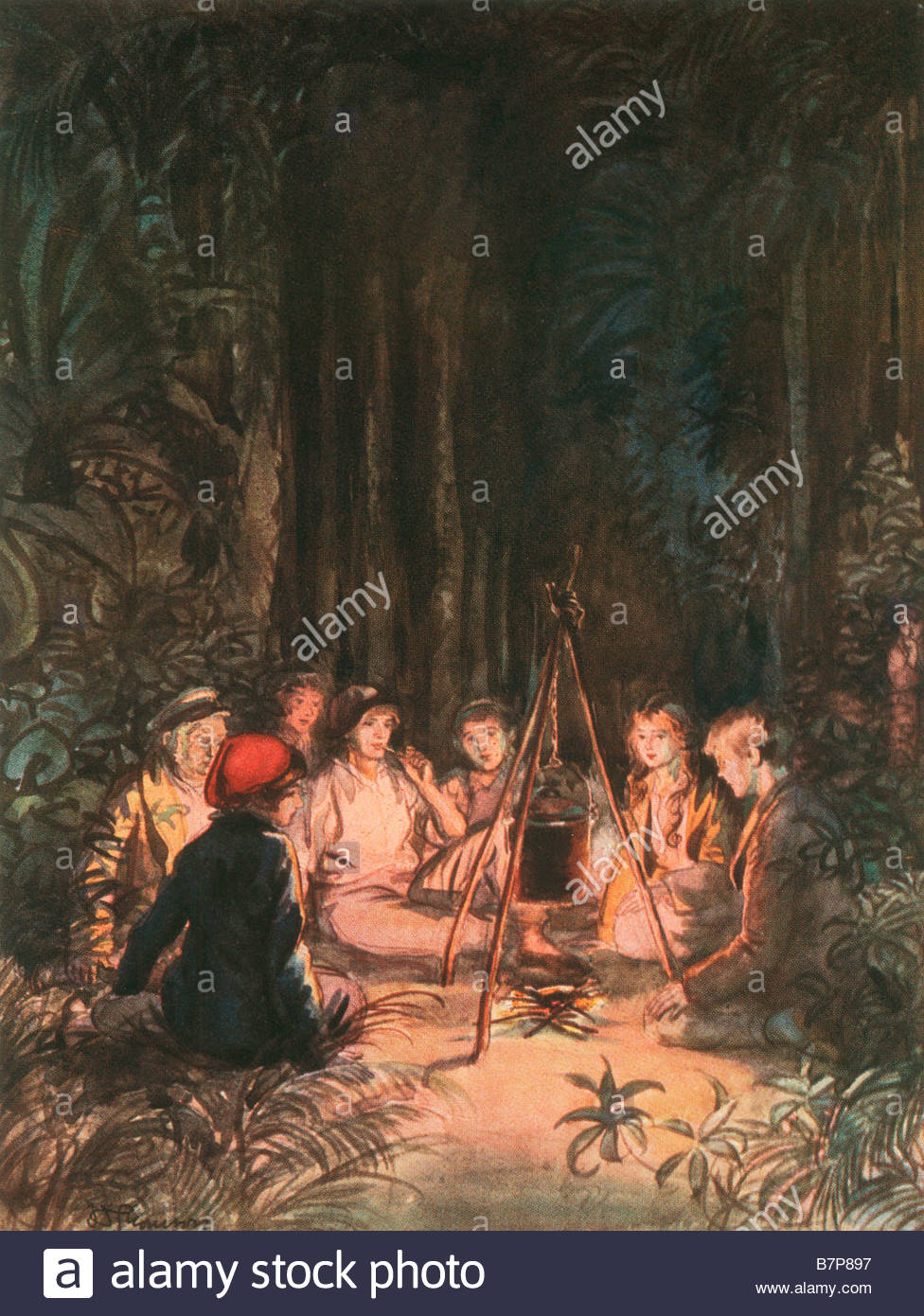 976x1390 Scene From J M Barrie S Play The Admirable Crichton Illustration - Admirable Painting