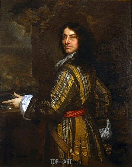 463x583 Flagmen Of Lowestoft Admiral Sir John Harman Peter Lely - Admiral Painting