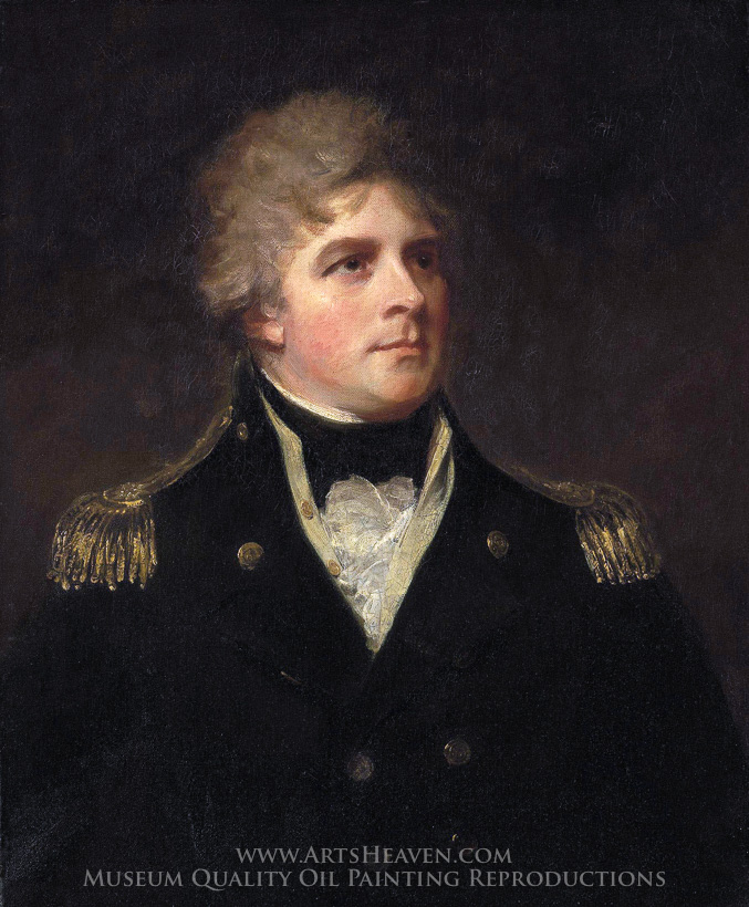 677x820 Reproduction Painting George Romney Admiral Sir John Orde, Hand - Admiral Painting