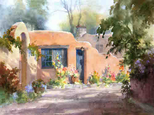 600x450 Paint Along With Johannes Vloothuis Adobe House In Watercolor - Adobe Painting