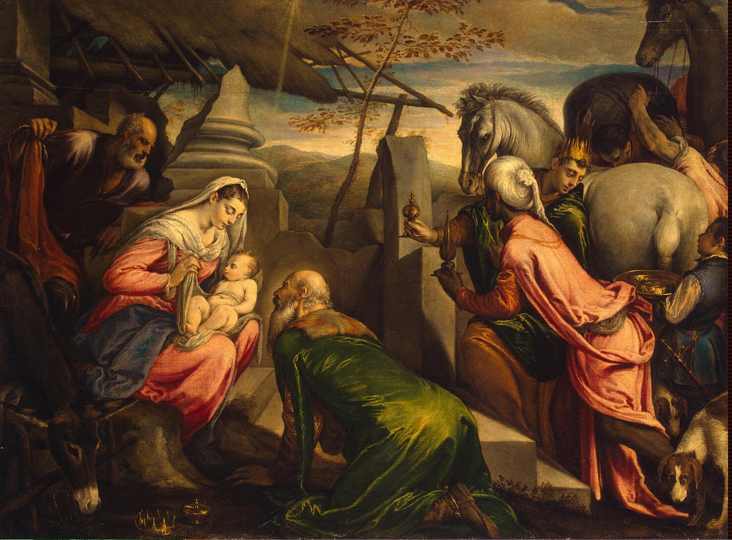 1484x1094 Adoration Of The Magi Painting Bassano Jacopo And Francesco Oil - Adoration Painting