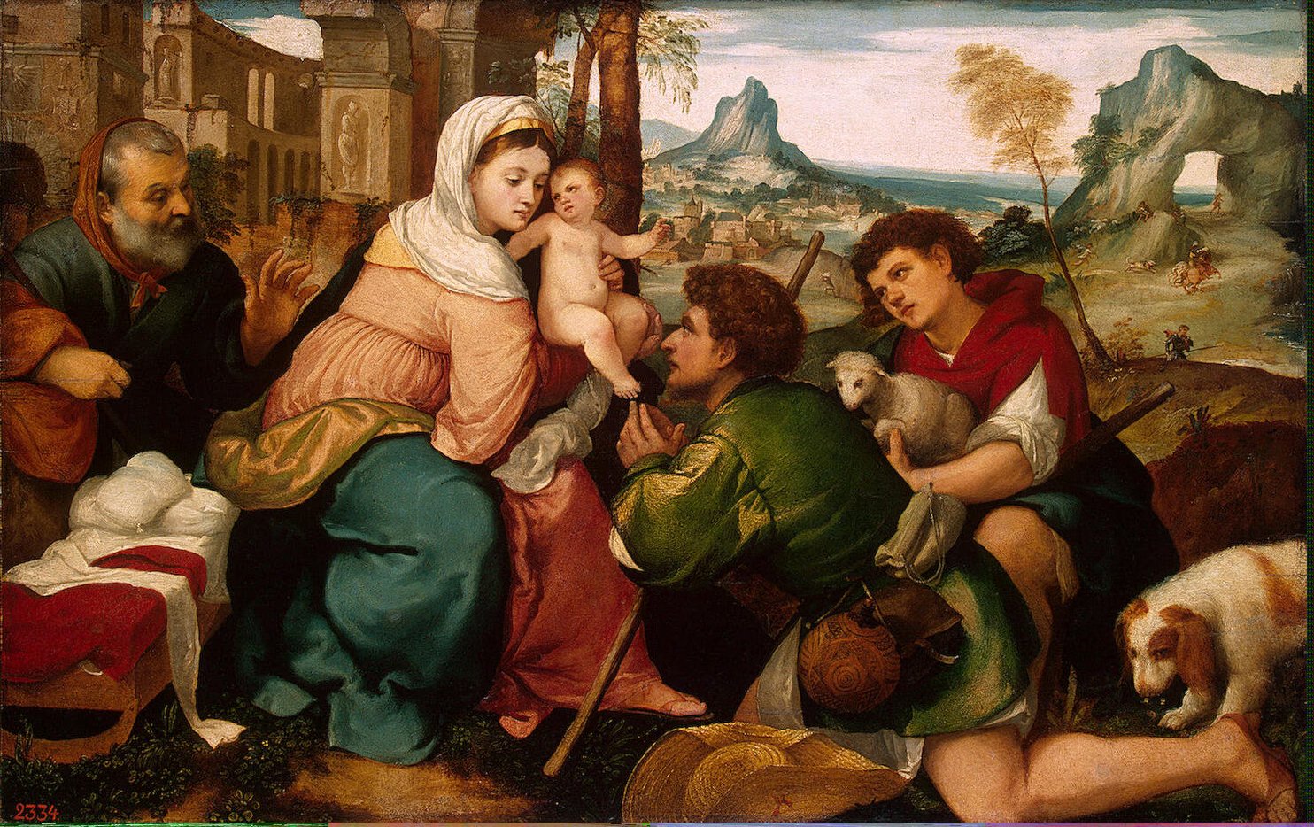 1484x934 Adoration Of The Shepherds Painting Bonifazio Veronese - Adoration Painting
