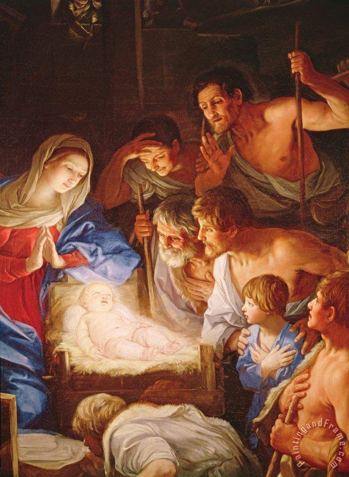 703x960 Guido Reni The Adoration Of The Shepherds Painting - Adoration Painting