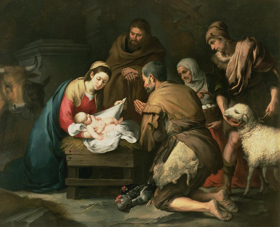 900x729 The Adoration Of The Shepherds Painting By Bartolome Esteban Murillo - Adoration Painting