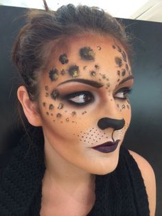 236x314 Leopard Face Paint For Mom Safari - Adult Face Painting