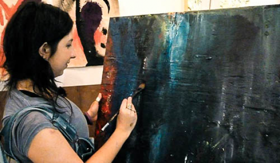 571x333 Adult Introduction To Abstract Painting - Adult Painting