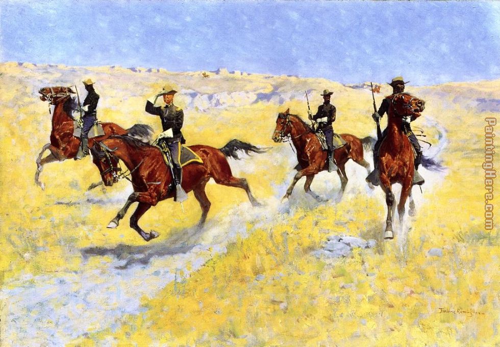 980x679 Frederic Remington The Advance Painting Anysize 50% Off - Advance Painting
