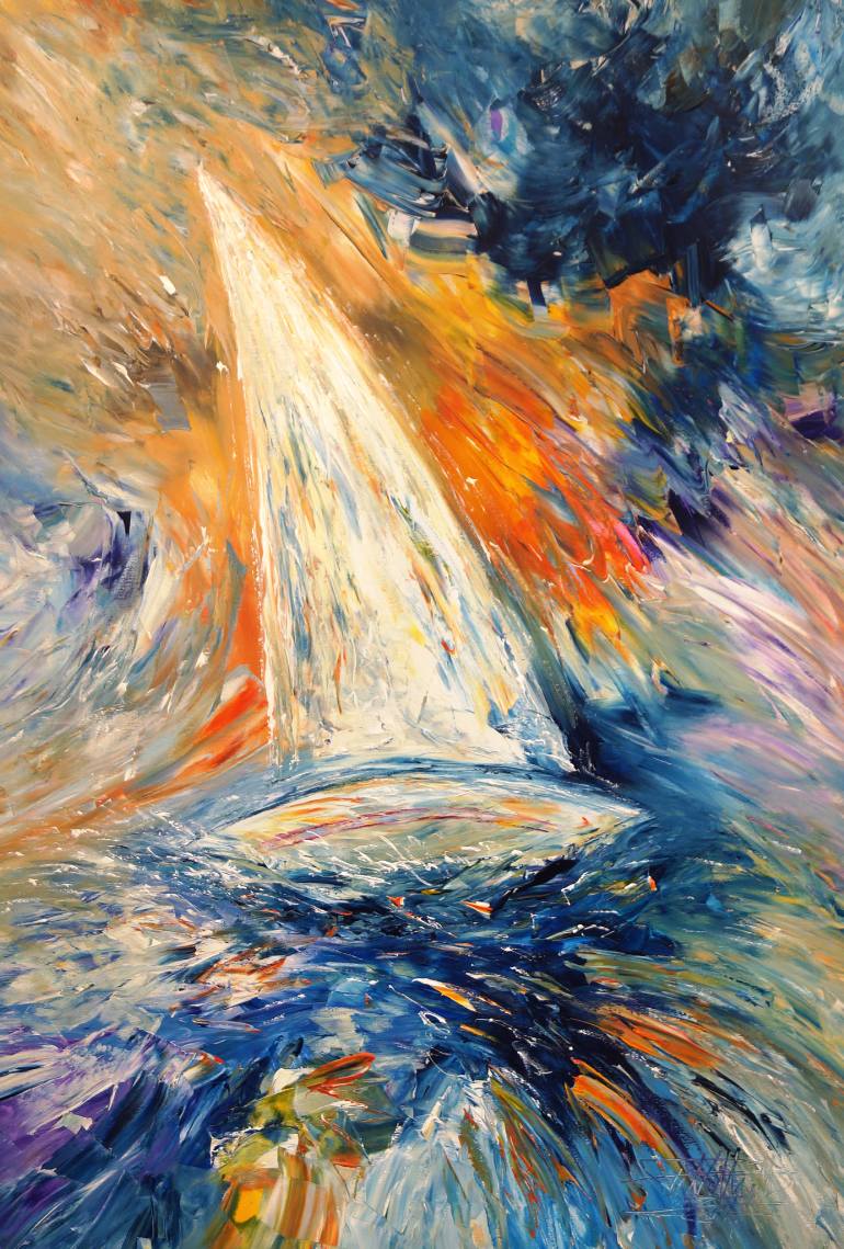 770x1139 Saatchi Art Sailing Adventure L 1 Painting By Peter Nottrott - Adventure Painting