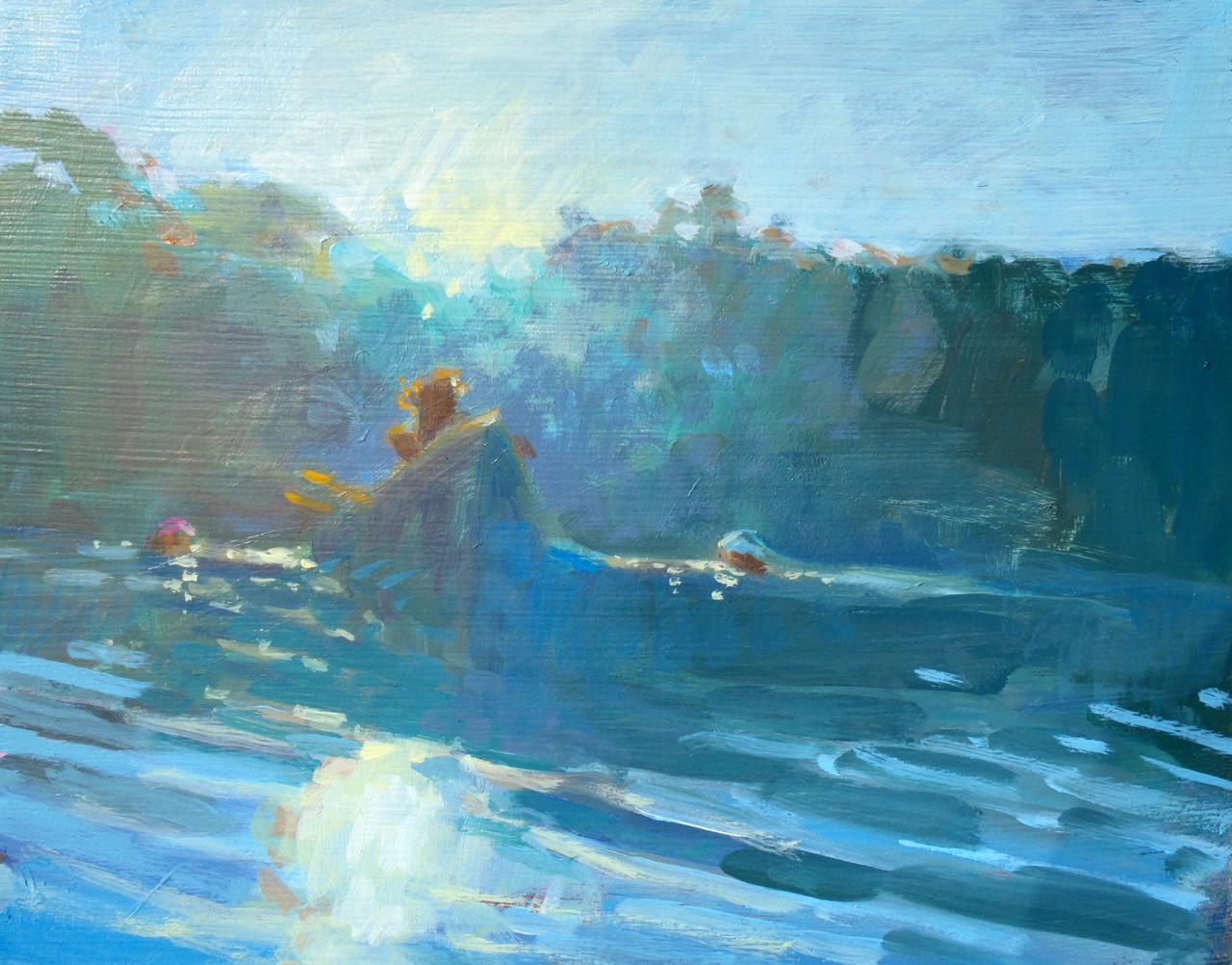 1280x1002 Swim Adventure The Maine - Adventure Painting
