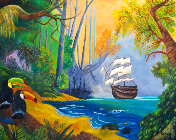 600x478 Art Painting My Way Around The World A Rai Of Light - Adventure Painting