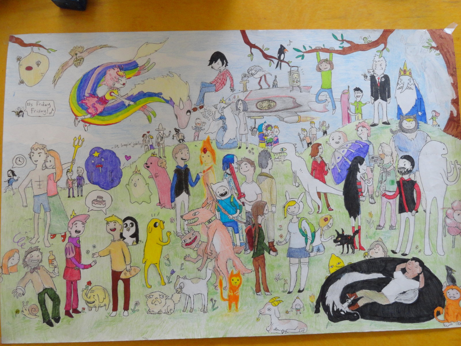 1600x1200 Adventure Time Meets Hunger Games! By Fluffyspiderz - Adventure Time Acrylic Painting