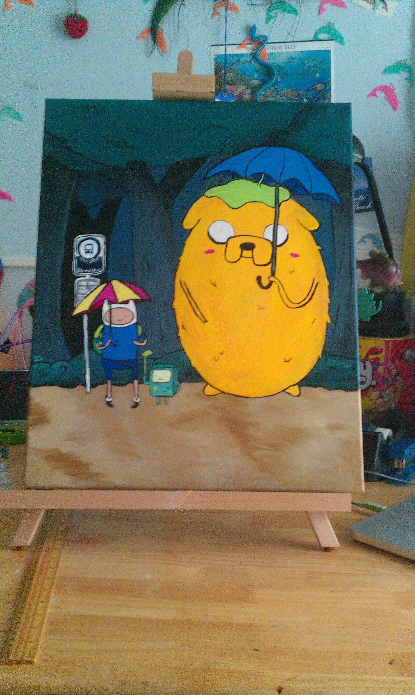 1444x2415 I Remade The Digital Adventure Timetotoro Painting By Deviant - Adventure Time Acrylic Painting