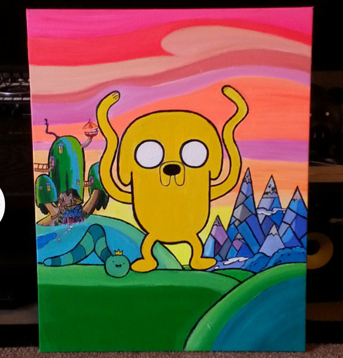 676x706 Sarah Esquivel - Adventure Time Acrylic Painting