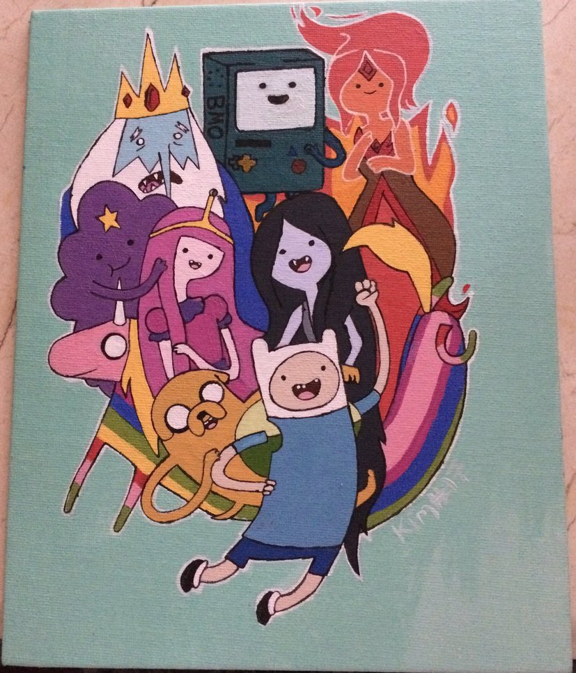 827x965 Adventure Time Painting By Kimcasualty - Adventure Time Painting