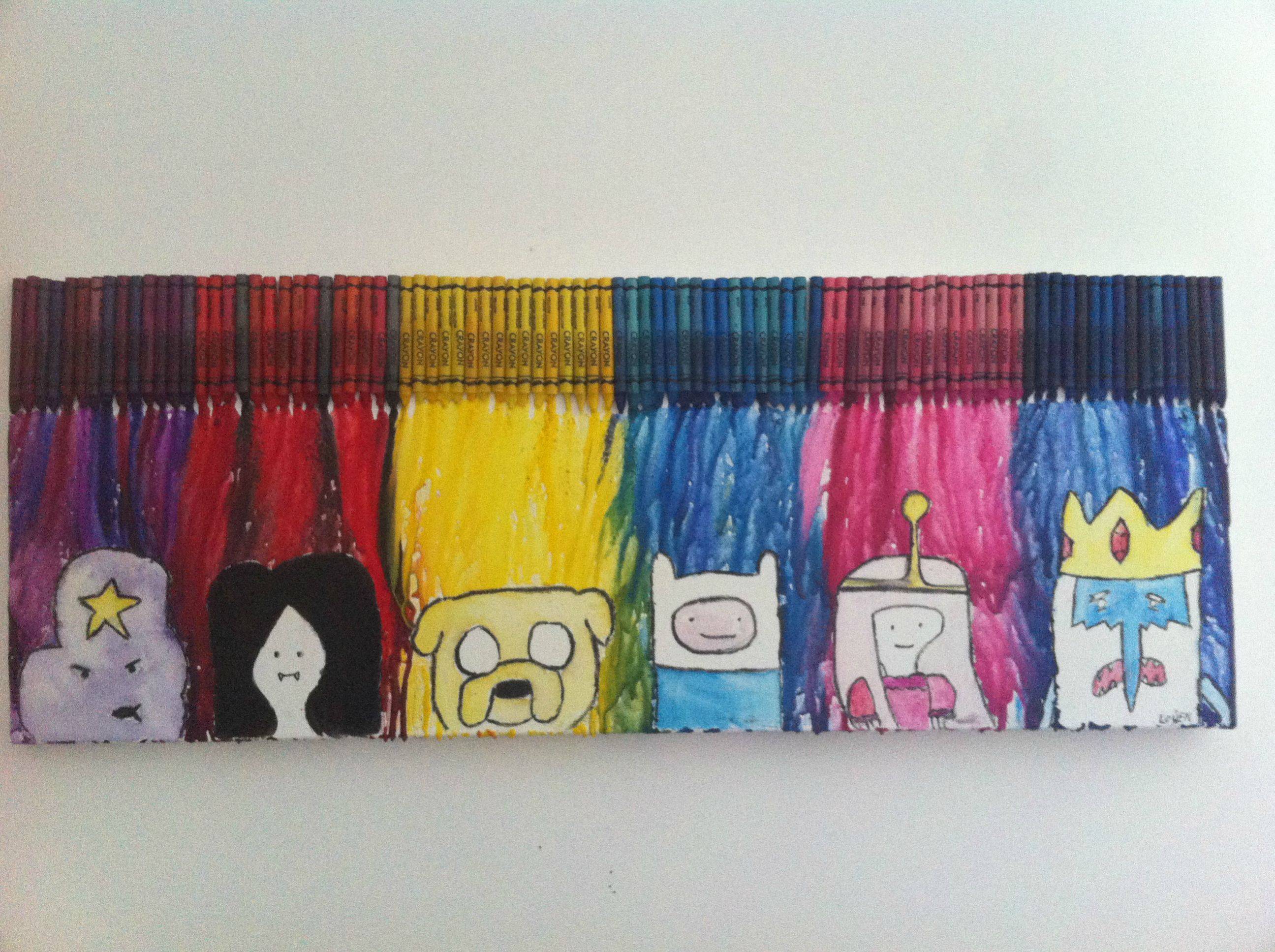 2591x1935 I Did A Adventure Time Crayon Painting. What Do People Think - Adventure Time Painting