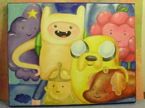 500x375 Adventure Time Fan Art Painting! - Adventure Time Painting