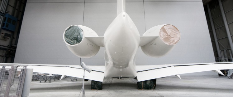 748x314 Business Jets Aircraft Painting Business Jets - Aerospace Painting