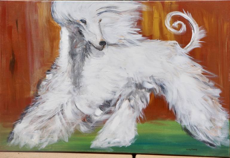 770x527 Saatchi Art Party Time The Afghan Hound Painting By Suzy Berry - Afghan Hound Painting