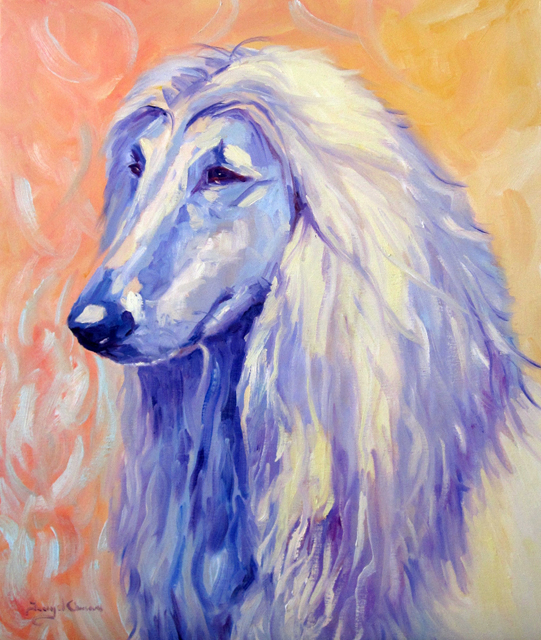 541x640 Weekly Paintings By Terry D. Chacon Afghan Hound Paintings - Afghan Hound Painting