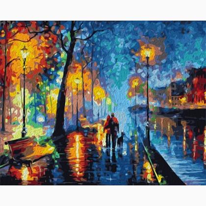 420x420 Street Of Rain (Leonid Afremov) From Artventura - Afremov Painting