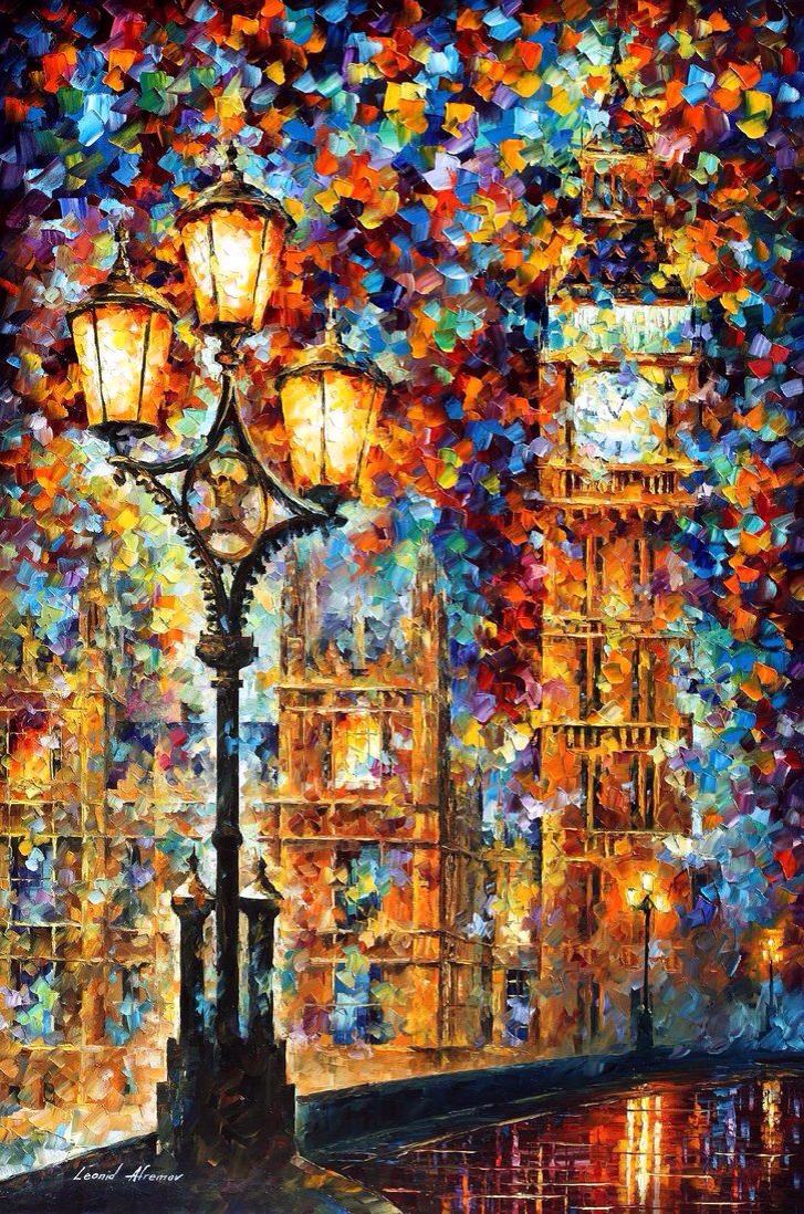 727x1098 The Vibrant Palette Knife Paintings Of Leonid Afremov - Afremov Painting
