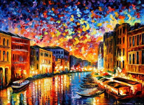 500x365 Venice Grand Canal - Afremov Painting