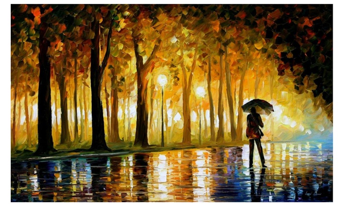 700x420 Bewitched Park Oil Painting On Canvas By Leonid Afremov Groupon - Afremov Painting