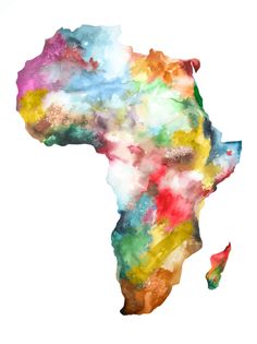 Africa Map Painting