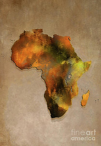 209x300 African Map Paintings Fine Art America - Africa Map Painting