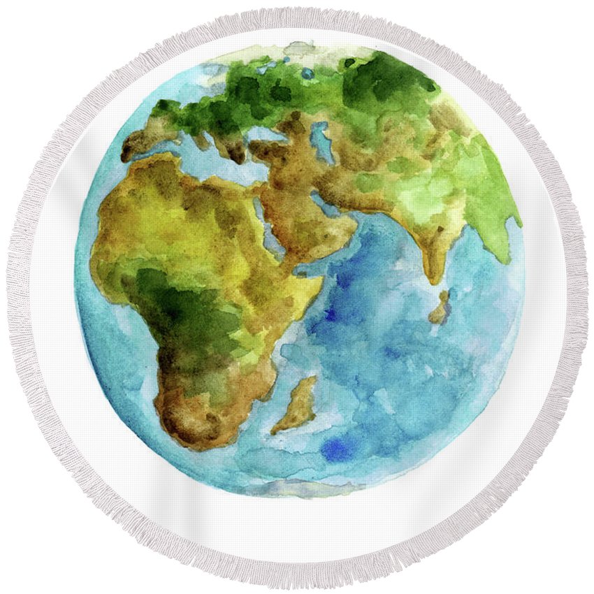 850x850 Planet Earth, Asia Map Poster, Africa Map Watercolor Painting - Africa Map Painting