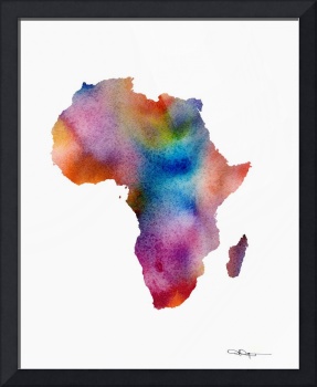 287x350 Stunning Africa Map Painting Reproductions For Sale On Framed Prints - Africa Map Painting