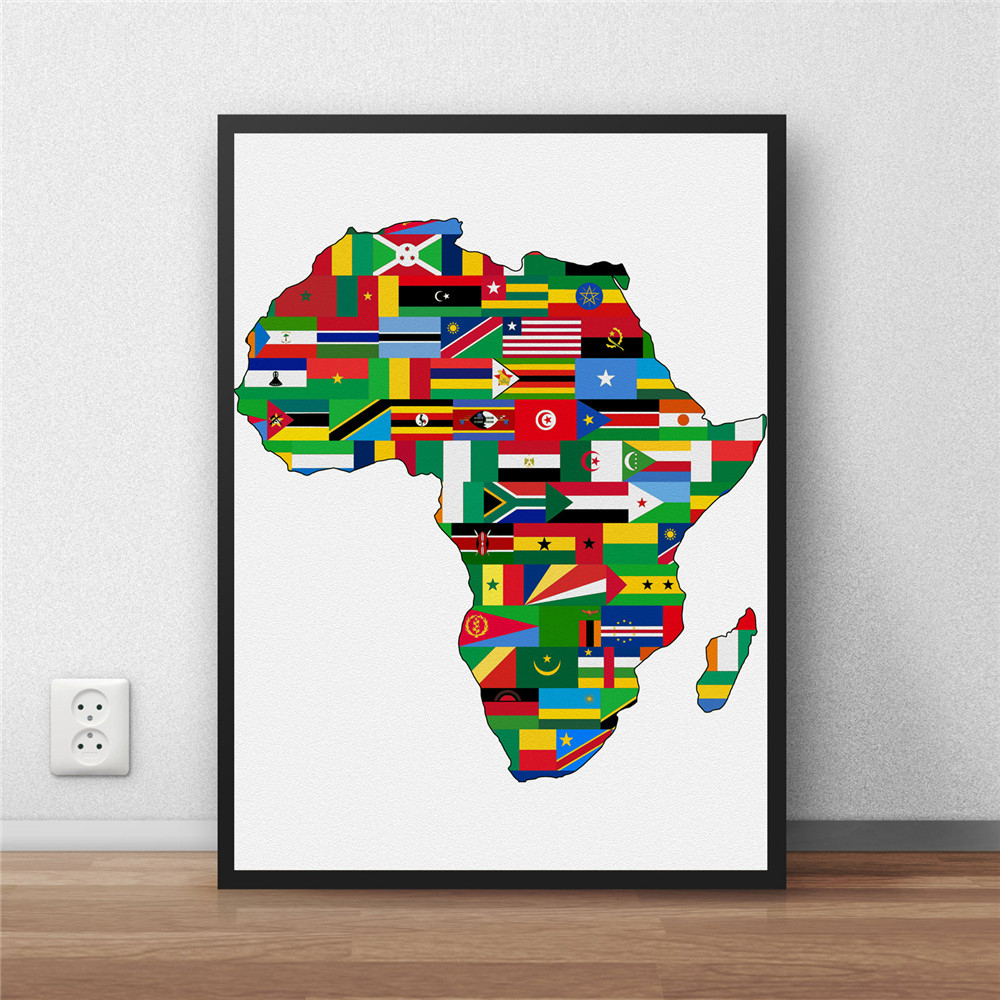 1000x1000 Map Of World. Africa Map Art Painting. Maps - Africa Map Painting