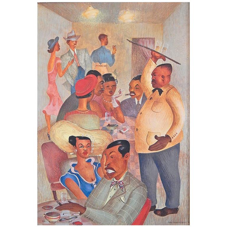 768x768 Negro Night Club, 1945 Painting Depicting African American Social - African American Painting